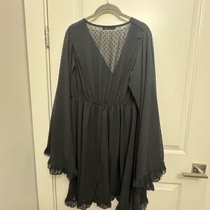 Boohoo plus size black dress